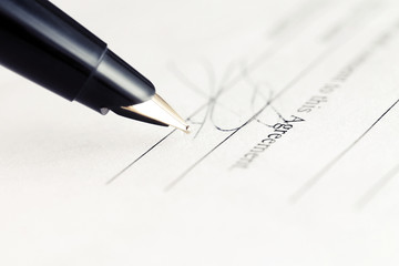 Signing contract