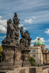 Statues in Charles Bridge Prague