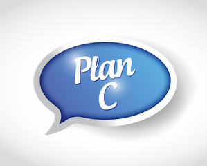 plan c message bubble illustration design