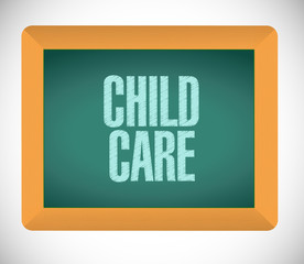 child care message on board illustration design