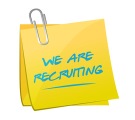 we are recruiting memo message illustration