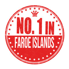 Number one in Faroe Islands stamp