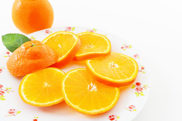 カットされたオレンジ