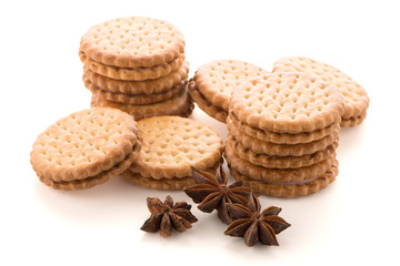 Sandwich biscuits with vanilla filling