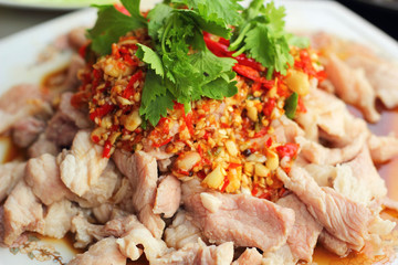 pork spicy lemon  - asia food
