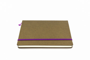 Brown Diary Book.