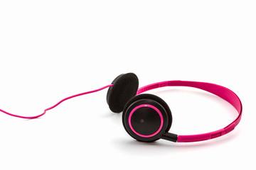 Pink headphones.
