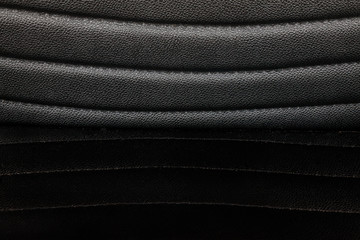 Fototapeta premium Close up black leather of chair