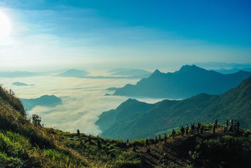 sunlight of mountains