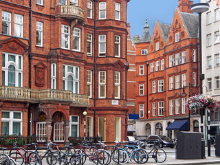 Obraz premium London Mayfair district apartment buildings