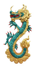 Traditional thai and china style art of dragon