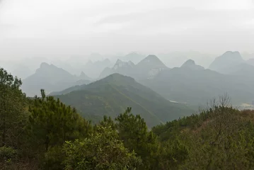 Gordijnen Yao Mountain In Winter, Yaoshan, Guilin © lcchew