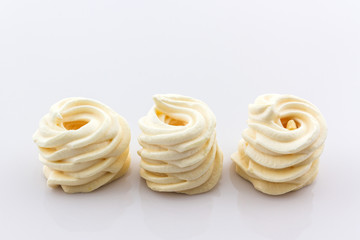 Ancient Thai sweet dessert on white background.