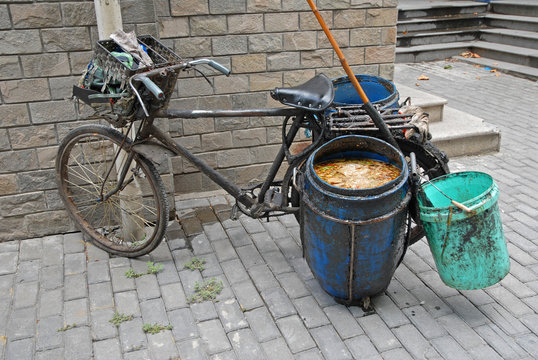 Shanghai, Typical Bicycle Transport.