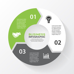 Vector circle arrows for infographic.