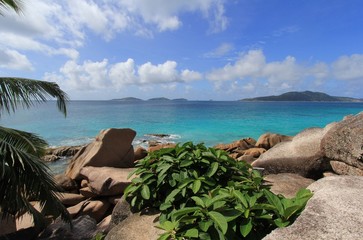 Vue de l'océan indien , Seychelles