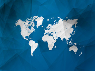 Blue Detailed Vector World Map | EPS10 Design