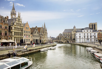 Obraz premium Бельгия. Набережные Гента.
