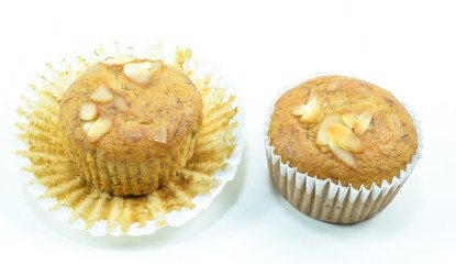 Banana Cake   on white background