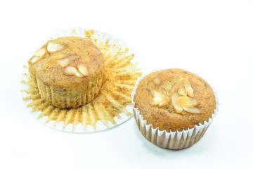 Banana Cake   on white background