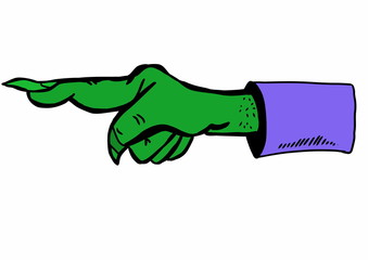 Obraz premium doodle halloween hand direction