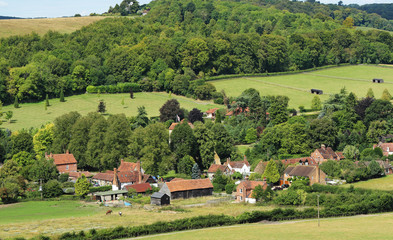 Naklejka premium An English Rural Hamlet in Oxfordshire