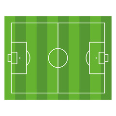 Soccer Field. Top View Football Green Stadium. Vector