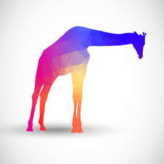 Geometric silhouettes animals Giraffe