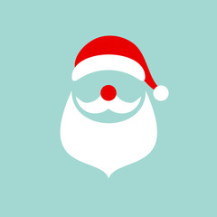 Abstract Christmas Card Santa Retro