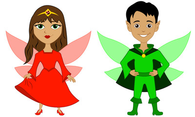 Rainbow elves - red and green © Kuleczka