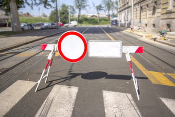 Road no passing sign