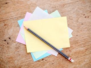 Pencil and note