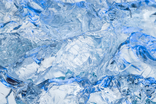 Fresh cool ice cube background or wallpaper for summer or winter