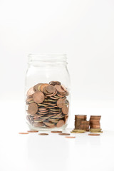 money in a jar