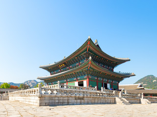 Fototapeta premium Pałac Gyeongbokgung w Seulu, w Korei