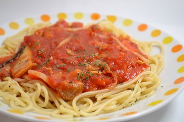 トマトソースのスパゲティ