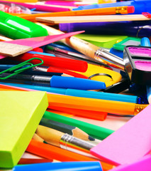 Fototapeta premium Stationery and school accessories.