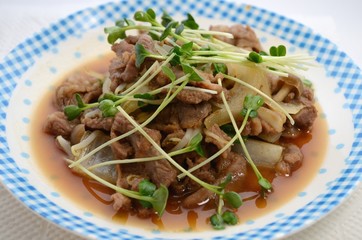 カイワレ大根とジンギスカン