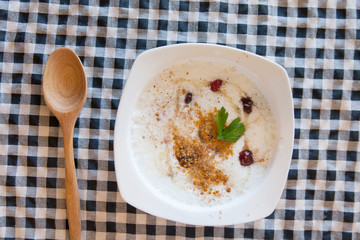 yogurt with fruit salad