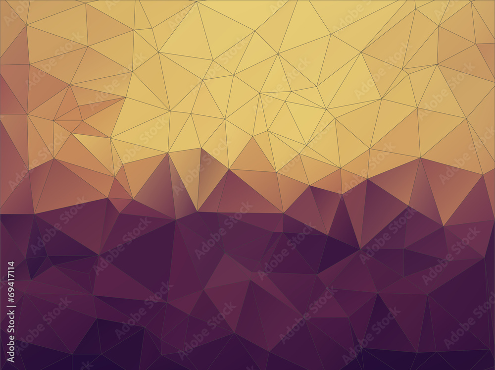 Wall mural abstract retro polygonal background.