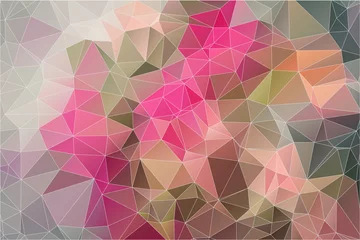 Poster Abstract rose polygonal background. © igor_shmel