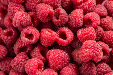 Raspberry fruit background