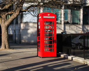 Famous London booth on street