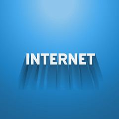 internet sign with shadow