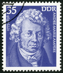 GERMANY - 1975: shows Andre-Marie Ampere (1775-1836), scientist