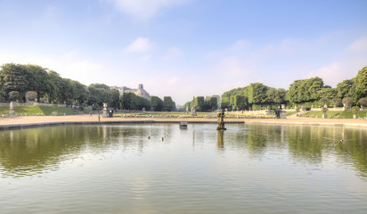 Fototapeta na wymiar Territory of park of the Luxemburg palace