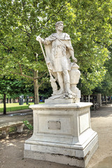 In the Tuileries Gardens. Ancient sculpture Hannibal
