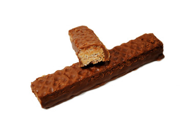 Wafer and Peanut Butter Covered with Chocolate