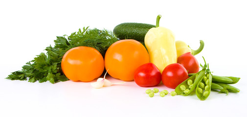 Garden vegetable isolated over white