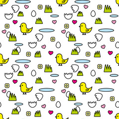 seamless pattern chick © tabosan